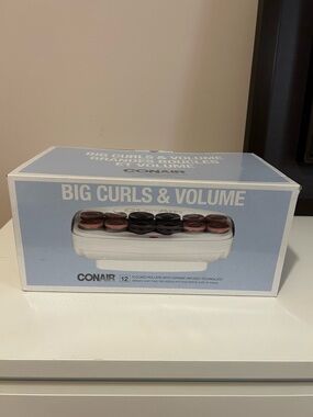 Conair Big Curls & Volume Heated Rollers - White with Pink & Black Rollers